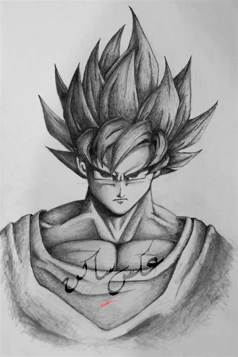 best goku drawing|realistic goku drawing.